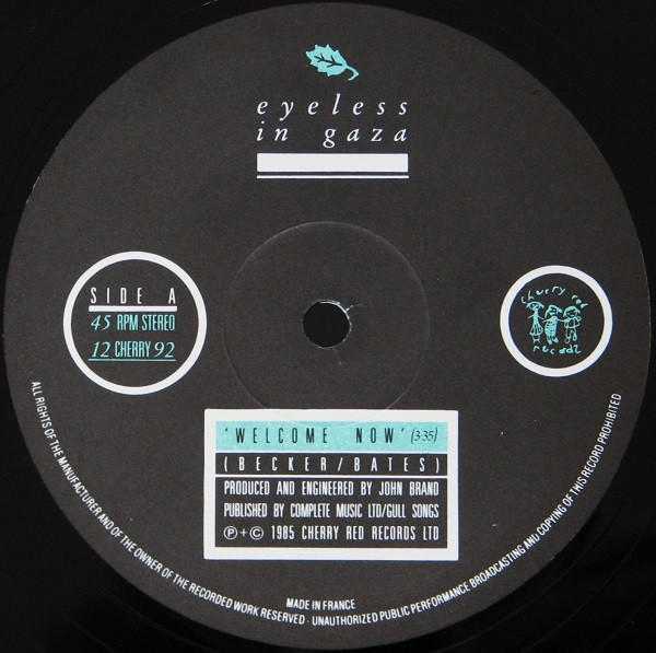 Eyeless In Gaza - Welcome Now | Cherry Red (12 Cherry 92) - 3