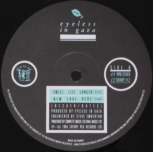 Eyeless In Gaza - Welcome Now | Cherry Red (12 Cherry 92) - 4