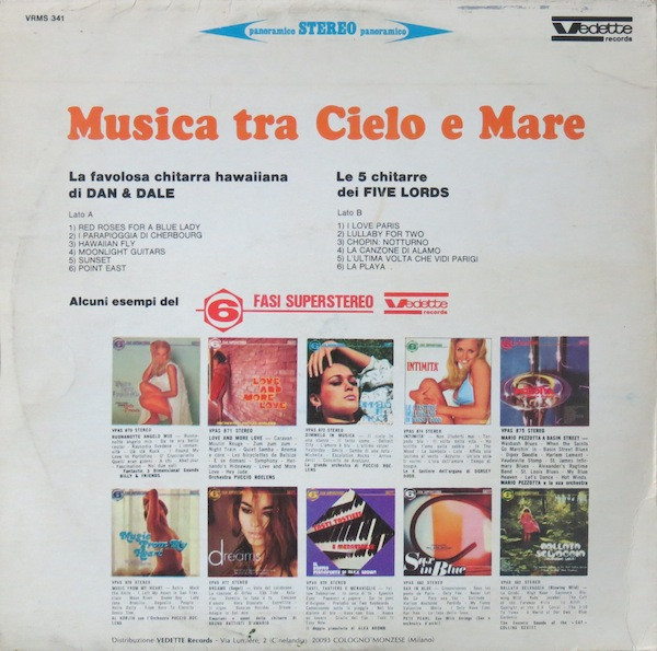 The Sensational Guitars Of Dan & Dale / The Five Lords - Musica Tra Cielo E Mare | Vedette Records (VRMS 341) - 2 The Sensational Guitars Of Dan & Dale / The Five Lords - Musica Tra Cielo E Mare | Vedette Records (VRMS 341) - 2