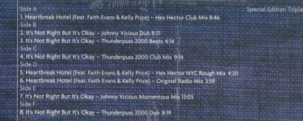 Whitney Houston Feat. Faith Evans & Kelly Price - Heartbreak Hotel / It's Not Right But It's Okay (The Dance Mixes) | Arista (07822-13613-1) - 4