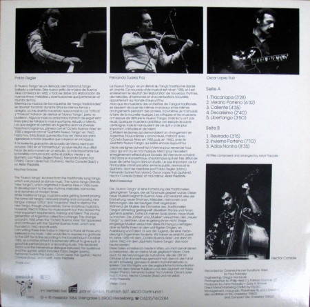 Astor Piazzolla Y Su Quinteto Tango Nuevo - Live In Wien Vol. 1 | Messidor (115916) - 2 Astor Piazzolla Y Su Quinteto Tango Nuevo - Live In Wien Vol. 1 | Messidor (115916) - 2