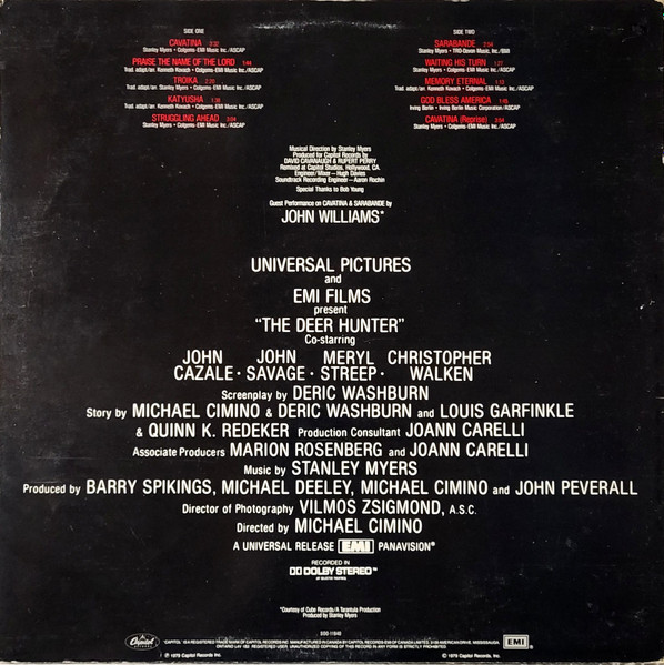 Various - The Deer Hunter (Original Motion Picture Soundtrack) | Capitol Records (SOO-11940) - 2