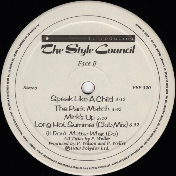 The Style Council - Introducing The Style Council | Polydor (PEP 320) - 4