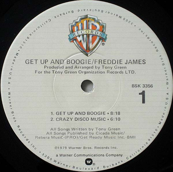 Freddie James - Get Up And Boogie | Warner Bros. Records (BSK 3356) - 2 Freddie James - Get Up And Boogie | Warner Bros. Records (BSK 3356) - 2