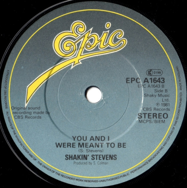 Shakin' Stevens - It's Raining | Epic (EPC A1643) - 4