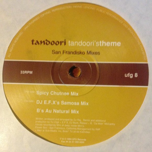 Tandoori - Tandoori's Theme (San Frandisko Mixes & E-Lustrious Remixes) | U.F.G (ufg 8) - 3 Tandoori - Tandoori's Theme (San Frandisko Mixes & E-Lustrious Remixes) | U.F.G (ufg 8) - 3