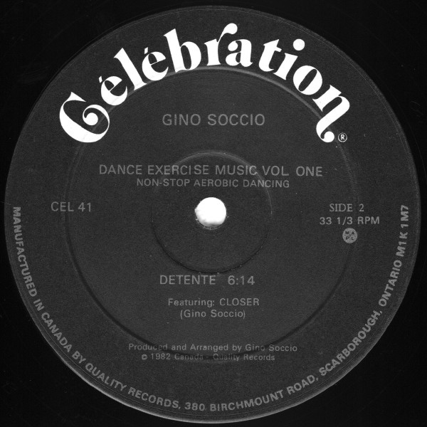 Gino Soccio - Dance Exercise Music Vol. One | Celebration (CEL 41) - 4 Gino Soccio - Dance Exercise Music Vol. One | Celebration (CEL 41) - 4