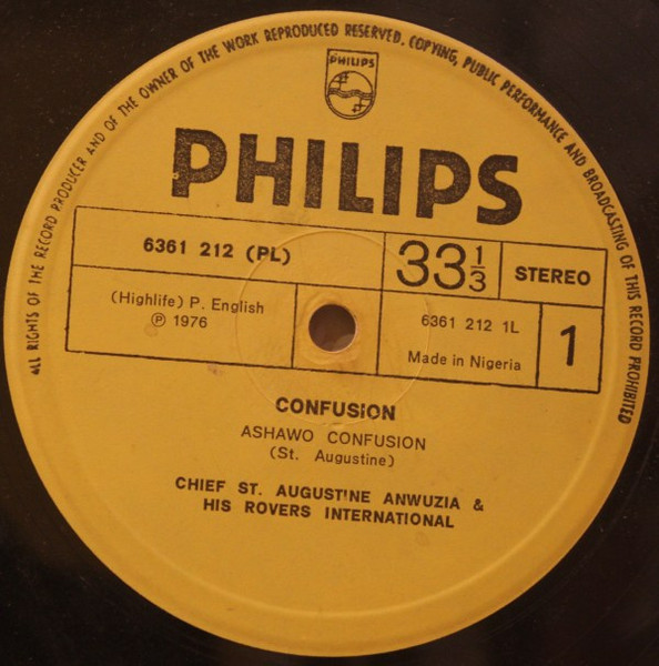 St. Augustine & His Rovers Dance Band - Ashawo Confusion | Philips (6361 212 (PL)) - 2