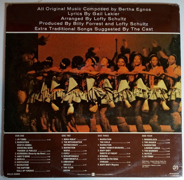 Various - Bertha Egnos & Gail Lakier's Ipi Tombi: Original Cast Recording | Satbel (BELD 23009)