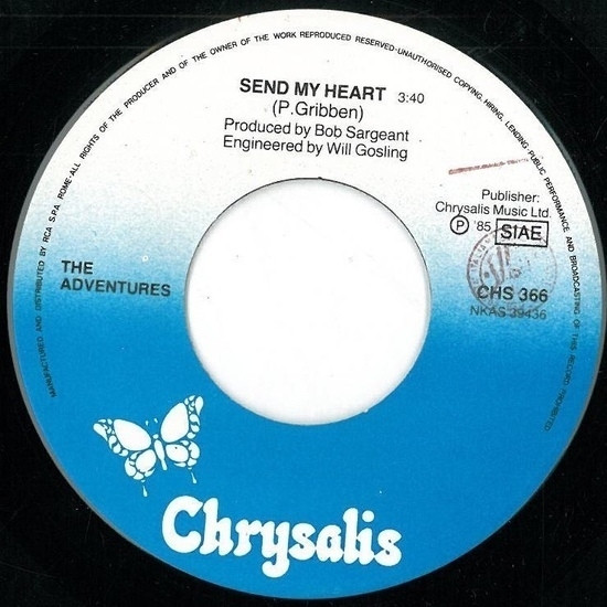 The Adventures - Send My Heart | Chrysalis (CHS 366) - 3
