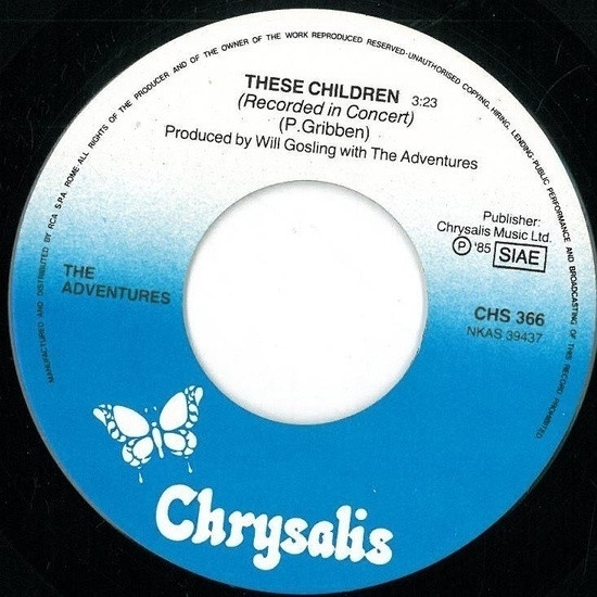 The Adventures - Send My Heart | Chrysalis (CHS 366) - 4