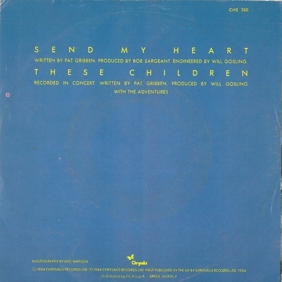 The Adventures - Send My Heart | Chrysalis (CHS 366) - 2