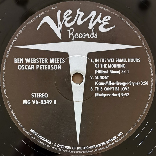Ben Webster Meets Oscar Peterson - Ben Webster Meets Oscar Peterson | Verve Records (MG V6-8349) - 4