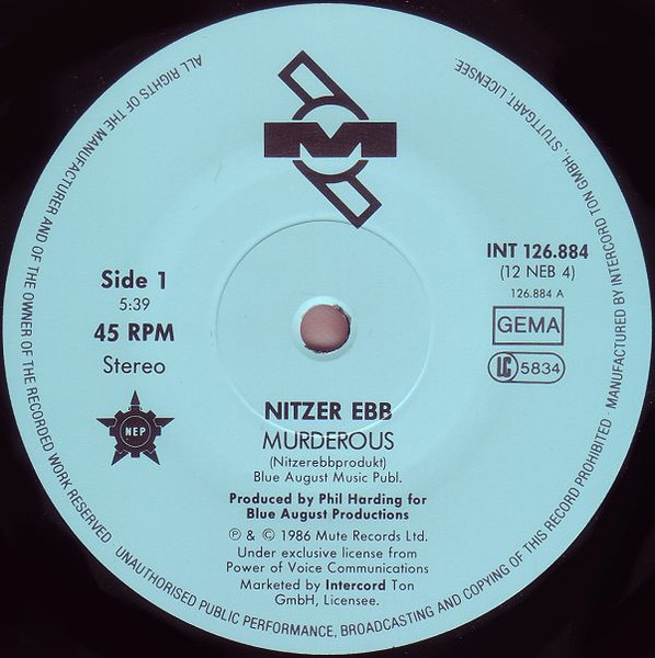 Nitzer Ebb - Murderous | Mute (INT 126.884) - 3