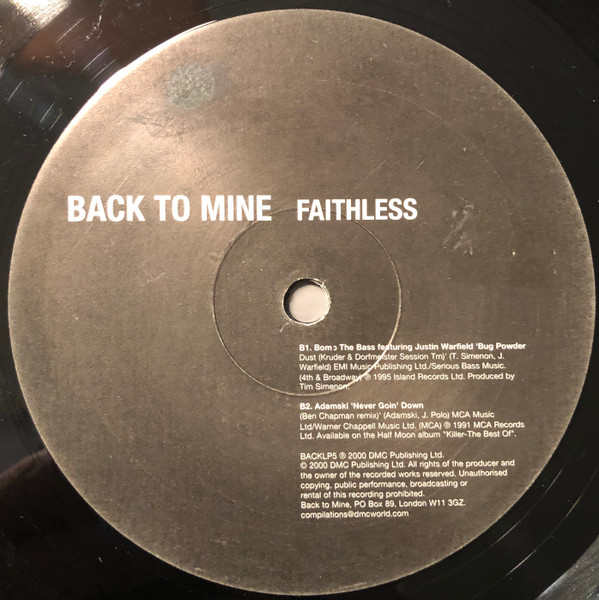 Various - Back To Mine Faithless | DMC (BACKLP5) - 4 Various - Back To Mine Faithless | DMC (BACKLP5) - 4