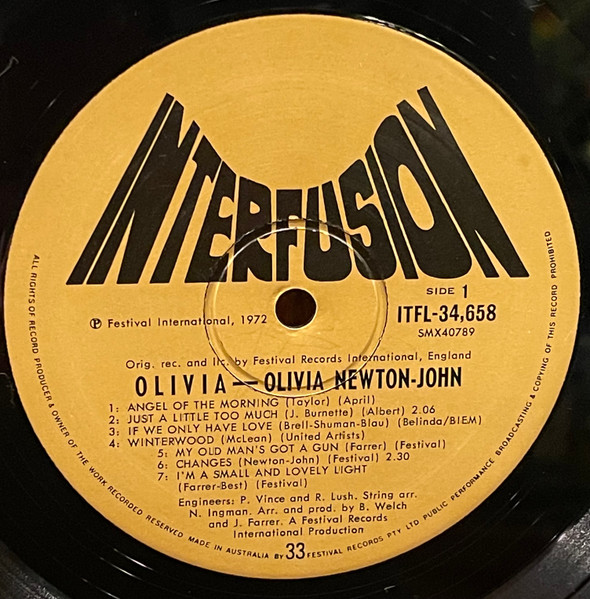 Olivia Newton-John - Olivia | Interfusion (ITFL 34658) - 3 Olivia Newton-John - Olivia | Interfusion (ITFL 34658) - 3