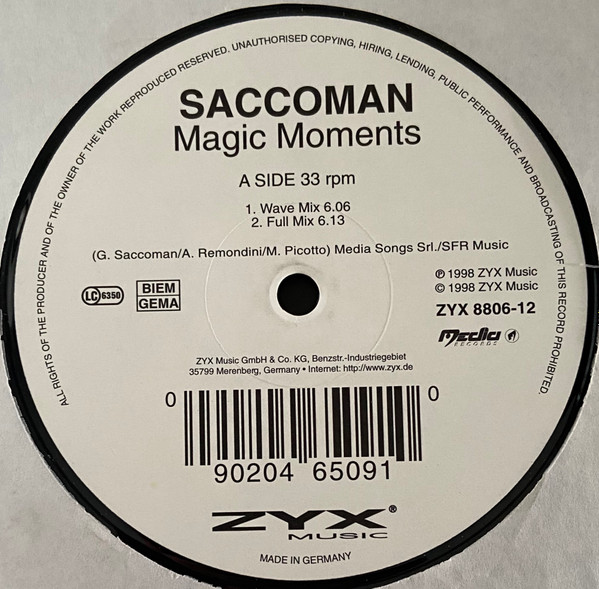 Saccoman - Magic Moments | ZYX Music (ZYX 8806-12) - 2 Saccoman - Magic Moments | ZYX Music (ZYX 8806-12) - 2