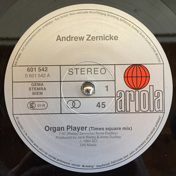Andrew Zernicke - Organ Player | Ariola (601 542) - 2