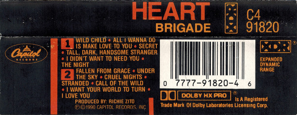 Heart - Brigade [Cassette] | Capitol Records (C4 91820) - 2