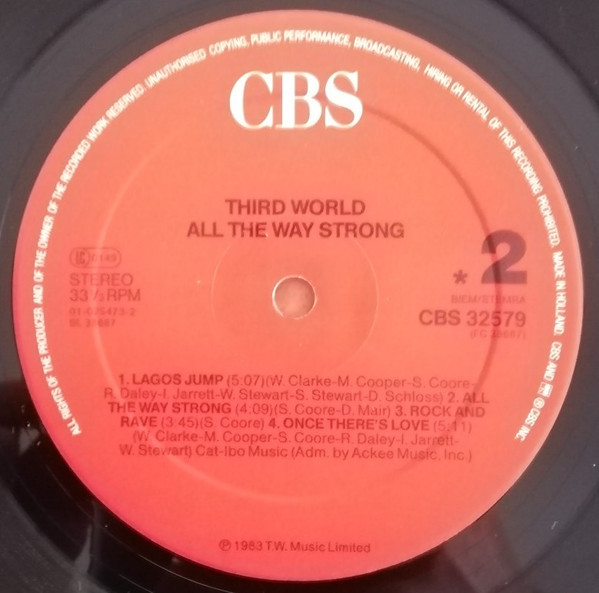 Third World - All The Way Strong | CBS (CBS 32579) - 4
