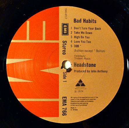 Headstone - Bad Habits | EMI (EMA 766) - 4