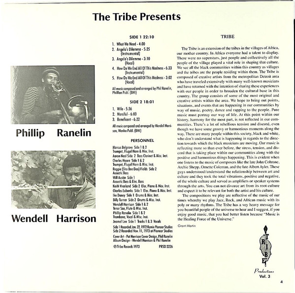 Phil Ranelin , Wendell Harrison - Message From The Tribe | Tribe (AR 2501) - 2