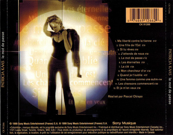 Patricia Kaas - Le Mot De Passe [CD] | Sony Musique (CK 91266) - 2