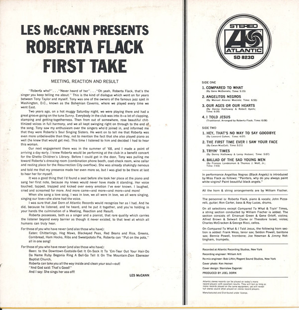 Roberta Flack - First Take | Atlantic (SD-8230) - 2 Roberta Flack - First Take | Atlantic (SD-8230) - 2