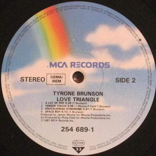 Tyrone Brunson - Love Triangle | MCA Records (254 689-1) - 4