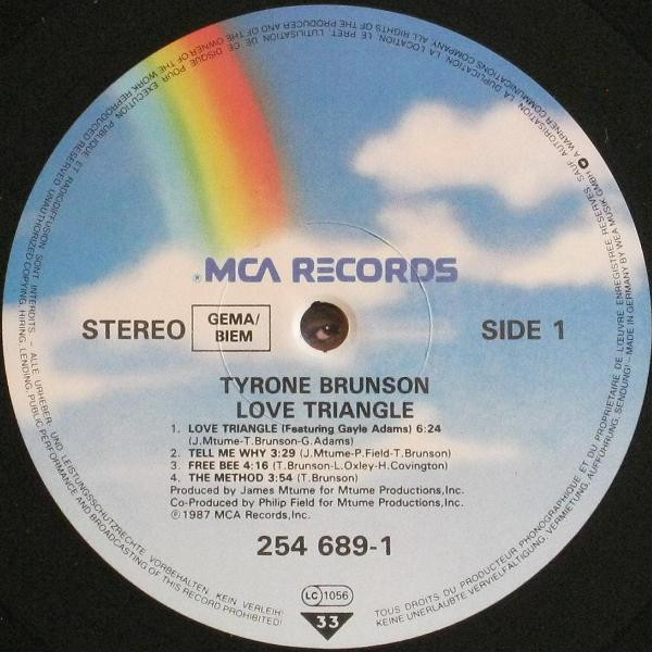 Tyrone Brunson - Love Triangle | MCA Records (254 689-1) - 3