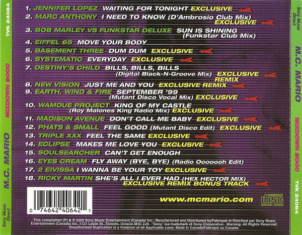 MC Mario - Mixdown 2000 | Sony Music Direct (TVK 24064) - 2 MC Mario - Mixdown 2000 | Sony Music Direct (TVK 24064) - 2