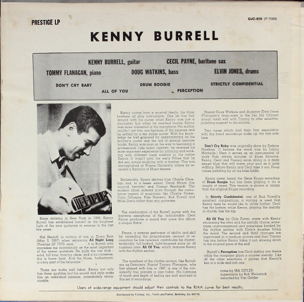 Kenny Burrell - Kenny Burrell | Original Jazz Classics (OJC-019) - 4 Kenny Burrell - Kenny Burrell | Original Jazz Classics (OJC-019) - 4