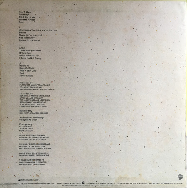 Fleetwood Mac - Tusk | Warner Bros. Records (2HS 3350) - 2 Fleetwood Mac - Tusk | Warner Bros. Records (2HS 3350) - 2