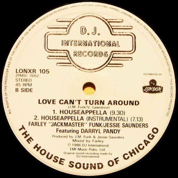 Farley "Jackmaster" Funk Featuring Darryl Pandy - Love Can't Turn Around (House Remix) | D.J. International Records (LONXR 105) - 4 Farley "Jackmaster" Funk Featuring Darryl Pandy - Love Can't Turn Around (House Remix) | D.J. International Records (LONXR 105) - 4
