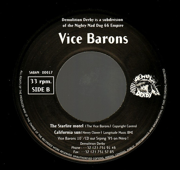 Huevos Rancheros / The Vice Barons - Jezebel / Starlite Motel | Demolition Derby (DD017) - 4