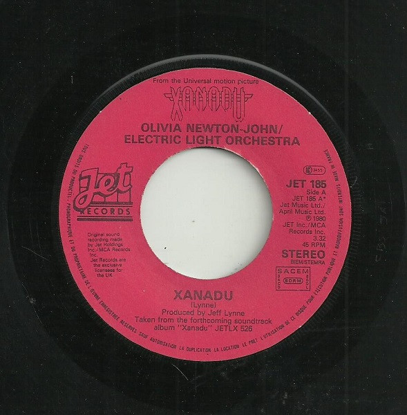 Olivia Newton-John / Electric Light Orchestra - Xanadu | Jet Records (JET 185) - 3