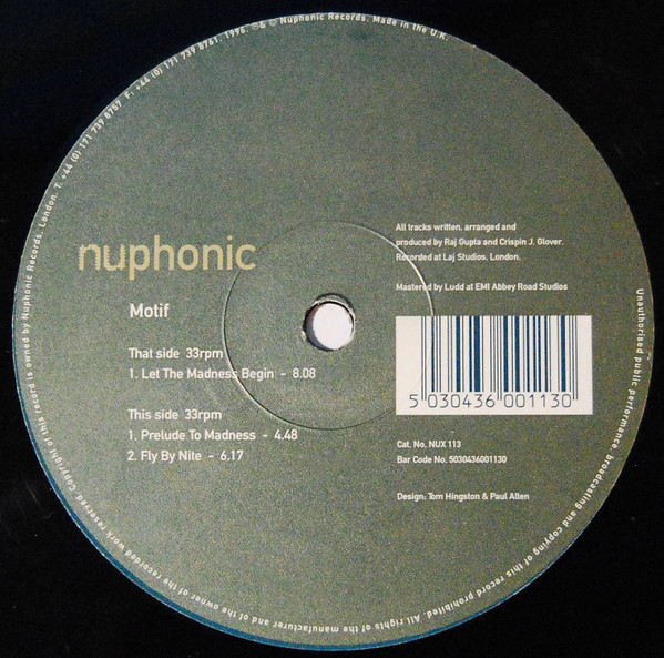 Motif - Let The Madness Begin | Nuphonic (NUX 113)