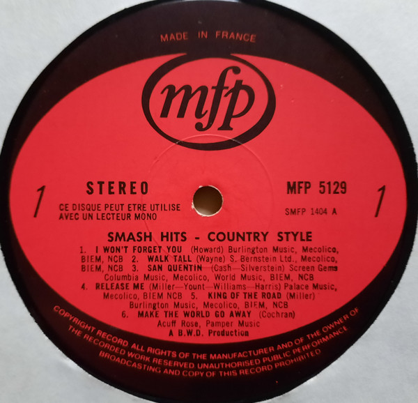 Unknown Artist - Smash Hits - Country Style | Music For Pleasure (MFP 5129) - 3 Unknown Artist - Smash Hits - Country Style | Music For Pleasure (MFP 5129) - 3
