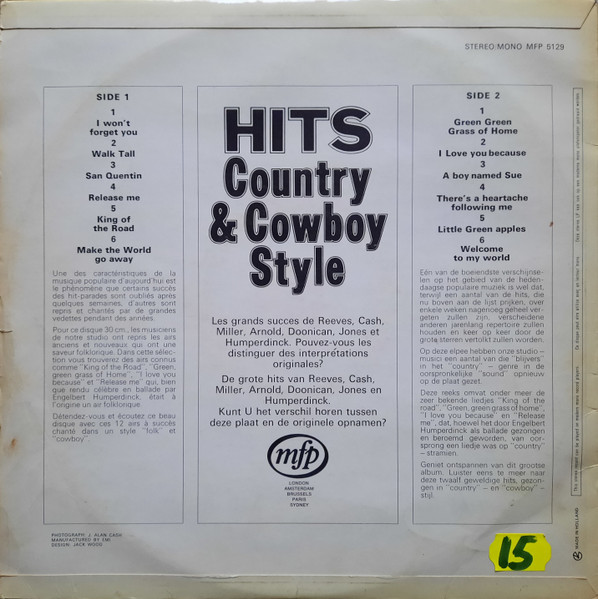 Unknown Artist - Smash Hits - Country Style | Music For Pleasure (MFP 5129) - 2 Unknown Artist - Smash Hits - Country Style | Music For Pleasure (MFP 5129) - 2