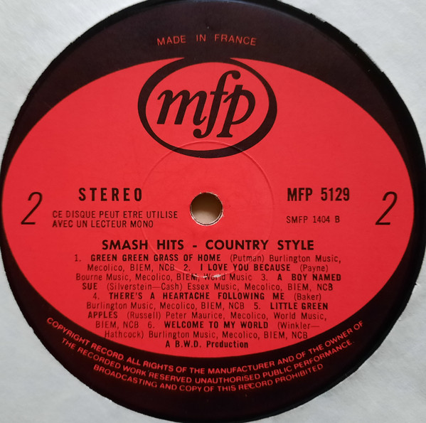 Unknown Artist - Smash Hits - Country Style | Music For Pleasure (MFP 5129) - 4 Unknown Artist - Smash Hits - Country Style | Music For Pleasure (MFP 5129) - 4