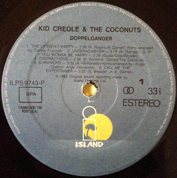 Kid Creole And The Coconuts - Doppelganger | ZE Records (ILPS 9743-P) - 3