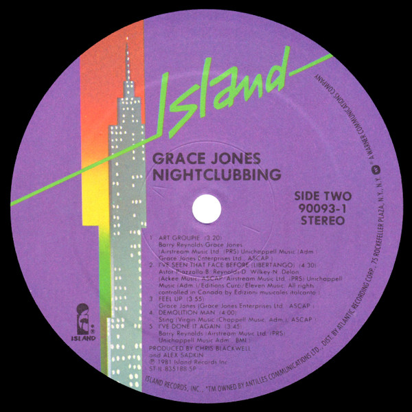 Grace Jones - Nightclubbing | Island Records (90093-1) - 4 Grace Jones - Nightclubbing | Island Records (90093-1) - 4
