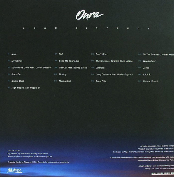 Onra - Long Distance | All City Records (ACOLPx1) - 2 Onra - Long Distance | All City Records (ACOLPx1) - 2