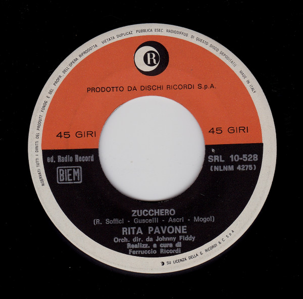 Rita Pavone - Zucchero | Ricordi (SRL 10.528) - 3