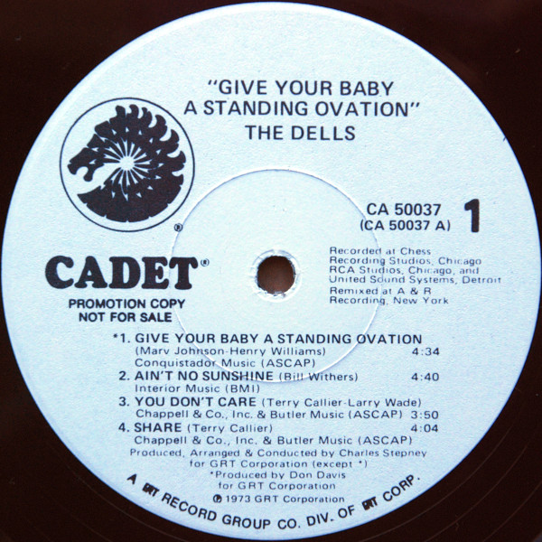 The Dells - Give Your Baby A Standing Ovation | Cadet (CA 50037) - 3