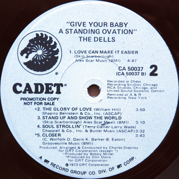 The Dells - Give Your Baby A Standing Ovation | Cadet (CA 50037) - 4