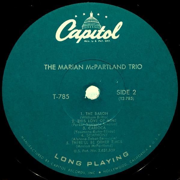 Marian McPartland Trio - The Marian McPartland Trio | Capitol Records (T 785) - 3 Marian McPartland Trio - The Marian McPartland Trio | Capitol Records (T 785) - 3