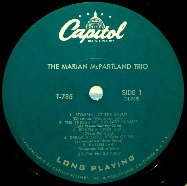 Marian McPartland Trio - The Marian McPartland Trio | Capitol Records (T 785) - 2 Marian McPartland Trio - The Marian McPartland Trio | Capitol Records (T 785) - 2