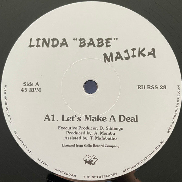 Linda 'Babe' Majika / Thoughts Visions And Dreams Featuring Ray Phiri - Let's Make a Deal | Rush Hour (RH RSS 28) - 3