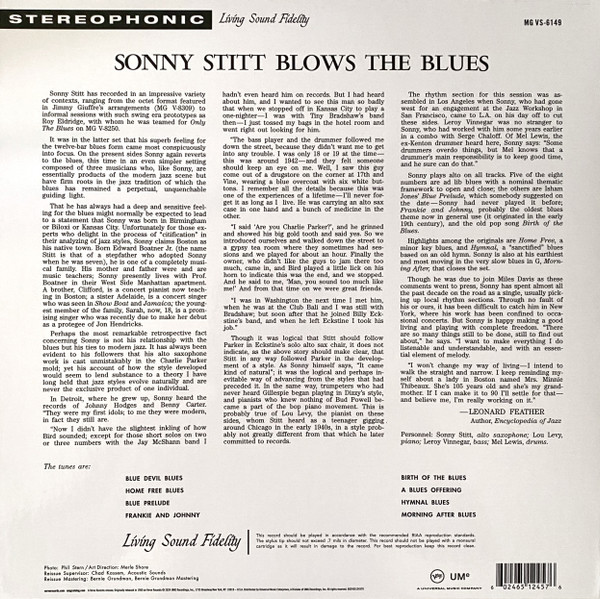 Sonny Stitt - Blows The Blues | Verve Records (602465124576) - 4